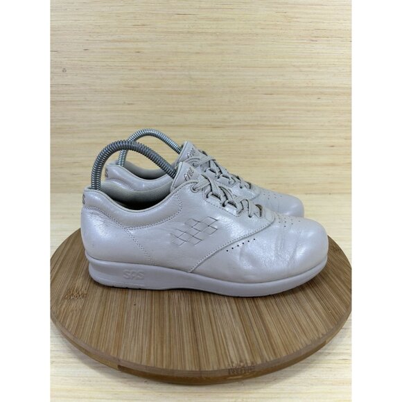 SAS Free Time Tan Leather Casual Walking Shoes Womens Size 6.5 Extra Wide - Picture 3 of 8